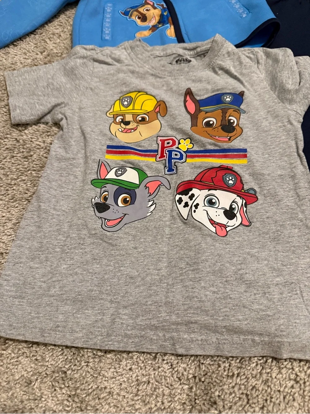 Paw Patrol 3-Piece Toddler Outfit - Blue Hoodie, Gray Tee, Navy Pants
